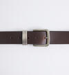 Classic Leather Men's Belt, Dark Brown, hi-res image number 2