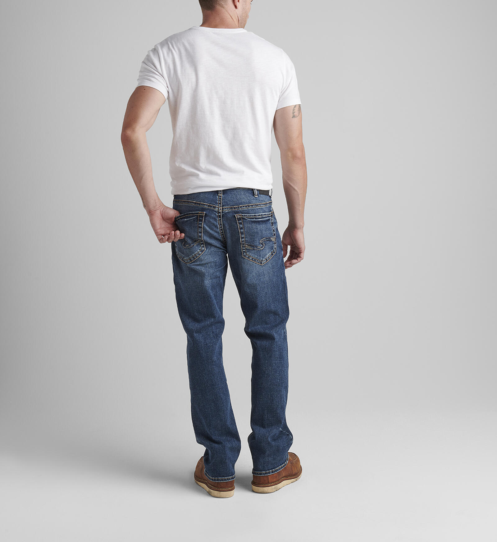 straight leg loose fit jeans