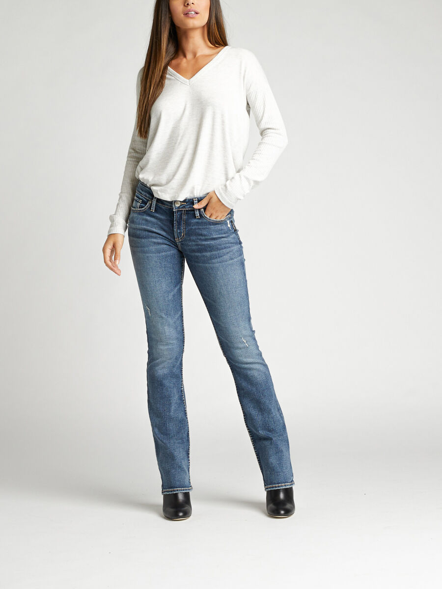 【SCULPTOR】l Brushed Bootcut Denim Pants Indigo/Silve CLEARANCE Silver Jeans Co.- Suki Bootcut - Indigo – Ruffled
