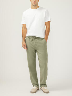 Relaxed Fit Trouser Leg Knit Flex Jeans