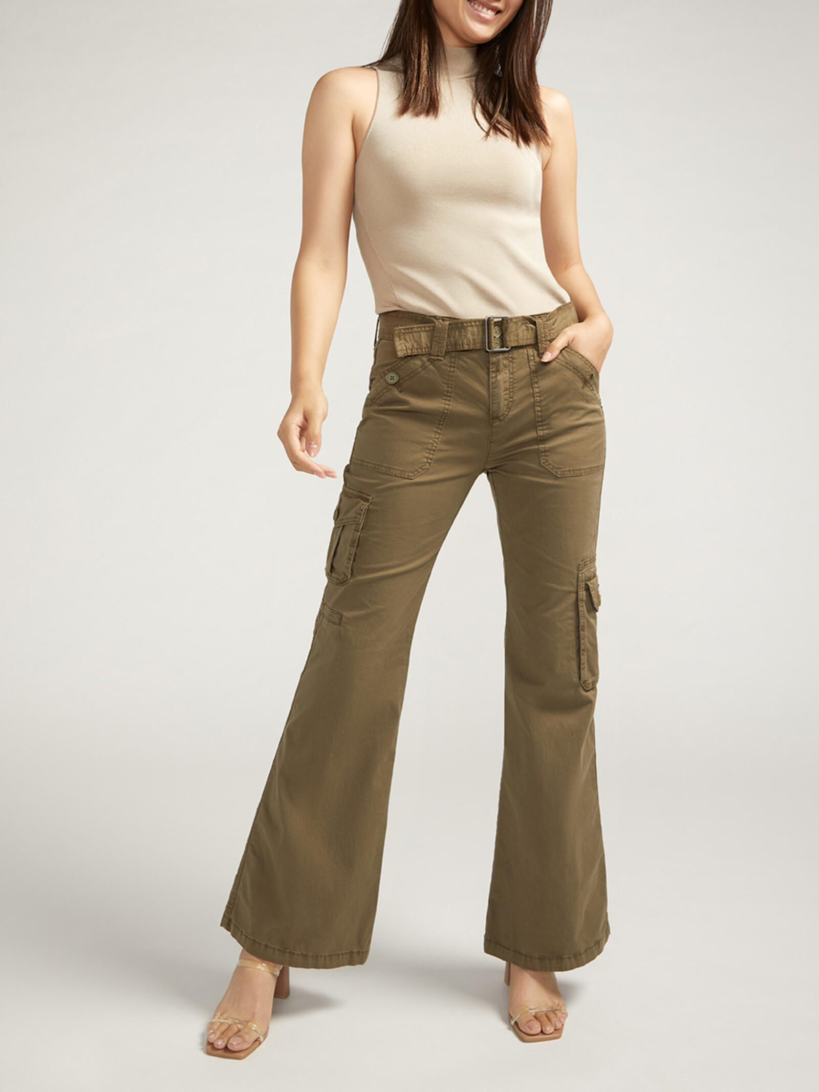 Buy Flare Belted Cargo Pant for USD 37.00 | Silver Jeans US New