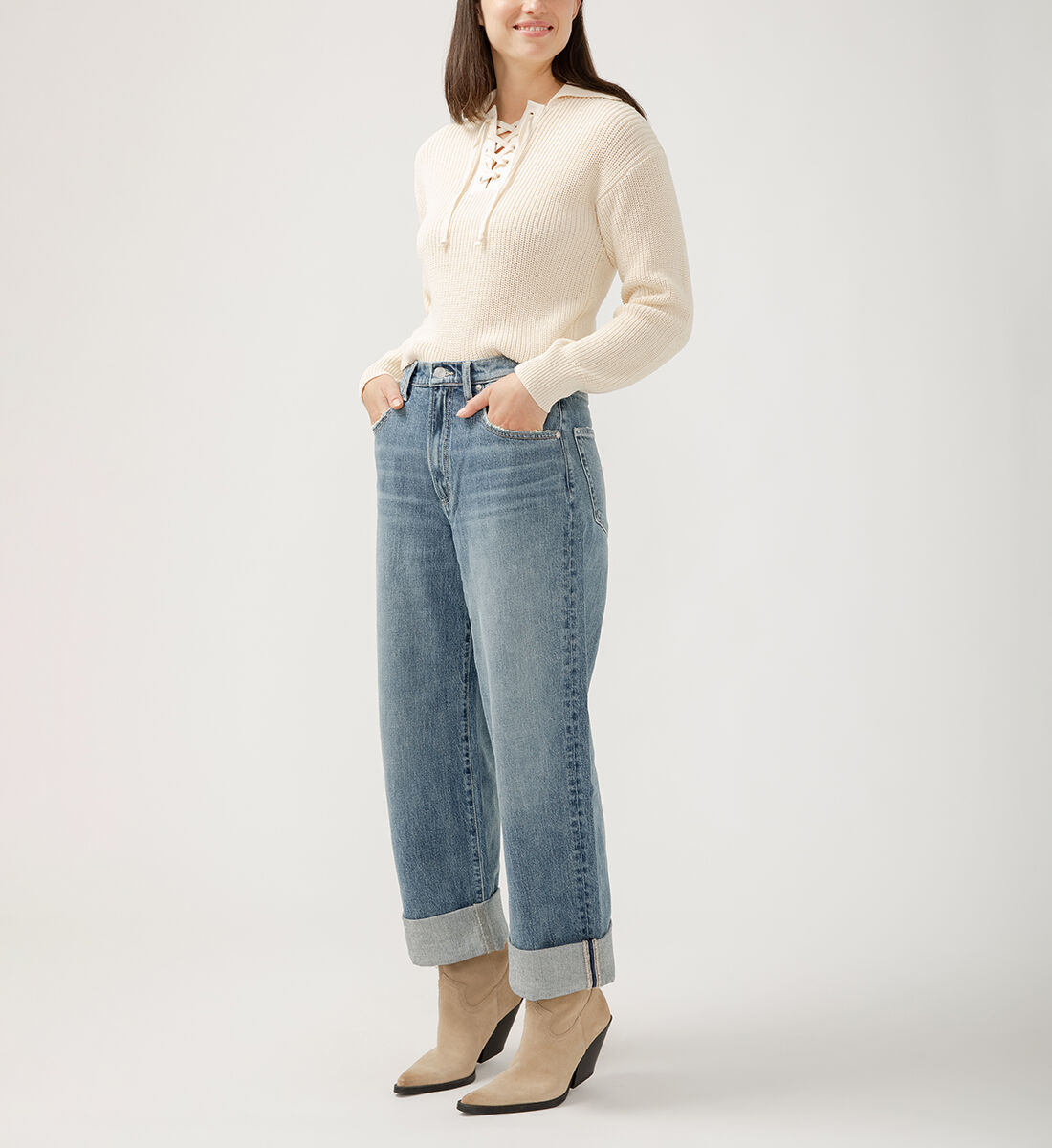 Silver baggy jeans on sale