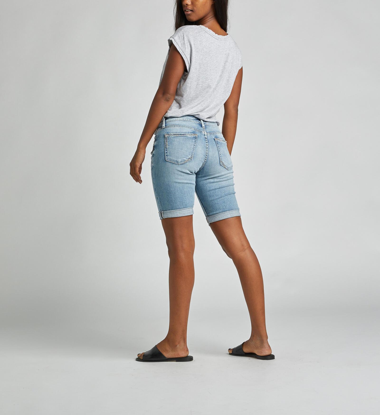 Buy Suki Mid Rise Bermuda Short for USD 59.00 | Silver Jeans US New