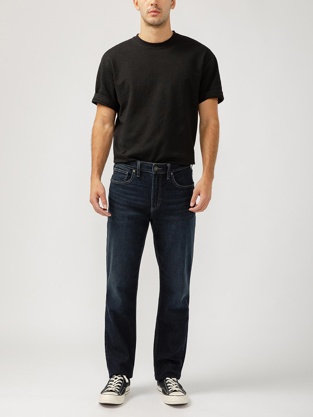 Eddie Classic Athletic Fit Tapered Leg Jeans image number 0