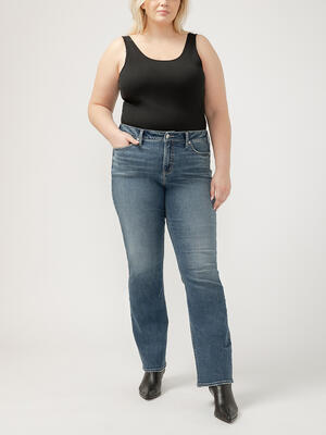Suki Mid Rise Slim Bootcut Jeans Plus Size