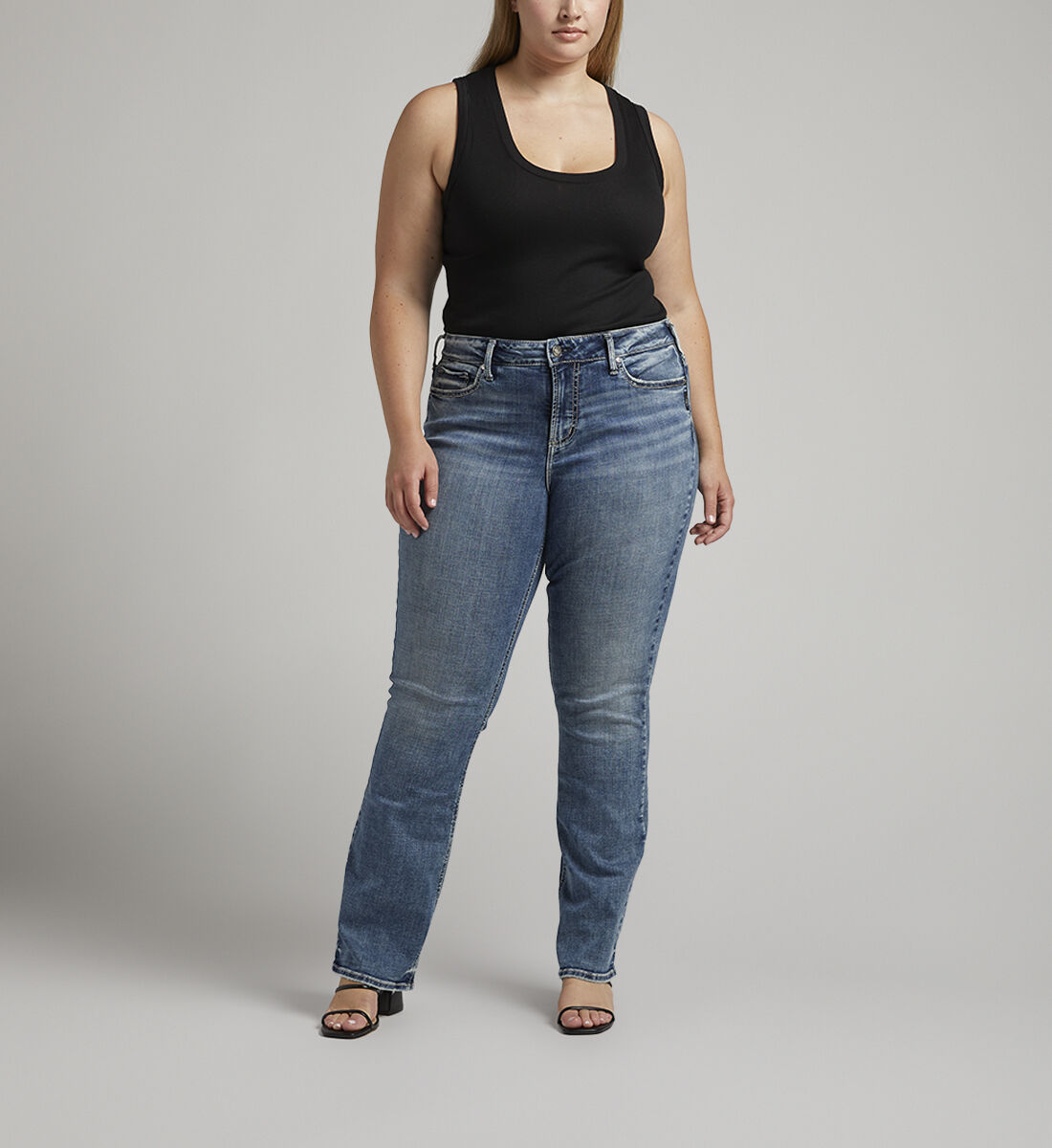Buy Suki Mid Rise Slim Bootcut Jeans Plus Size for USD 59.00