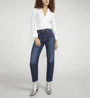 Highly Desirable High Rise Slim Straight Leg Jeans