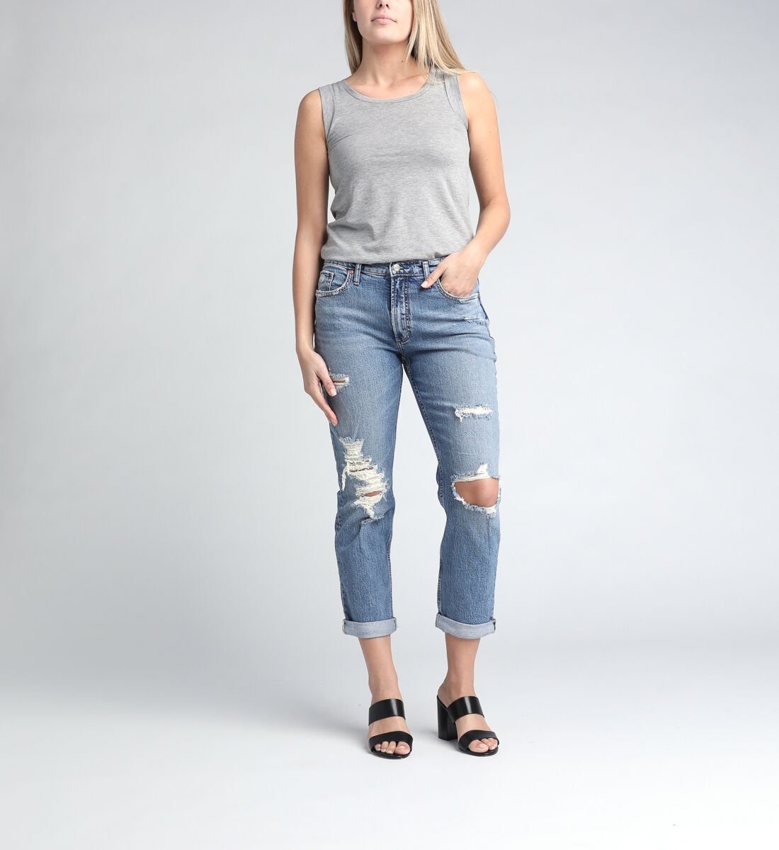 Buy Not Your Boyfriends Jeans Mid Rise Slim Leg Jeans for USD