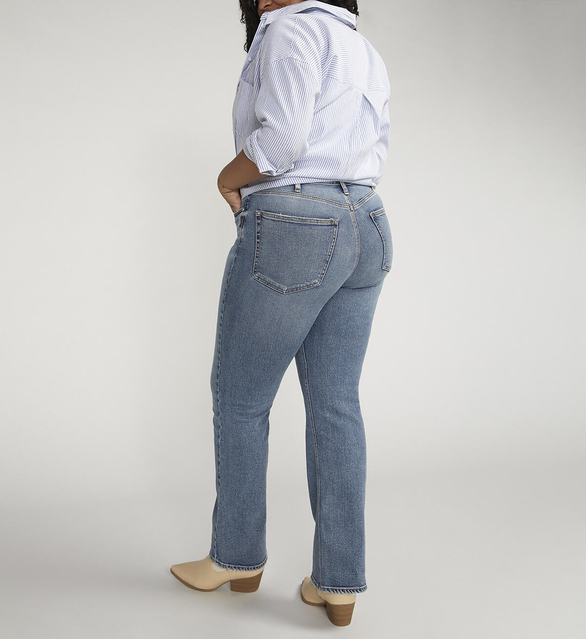 90s Vintage High Rise Bootcut Jeans Plus Size, , hi-res image number 1