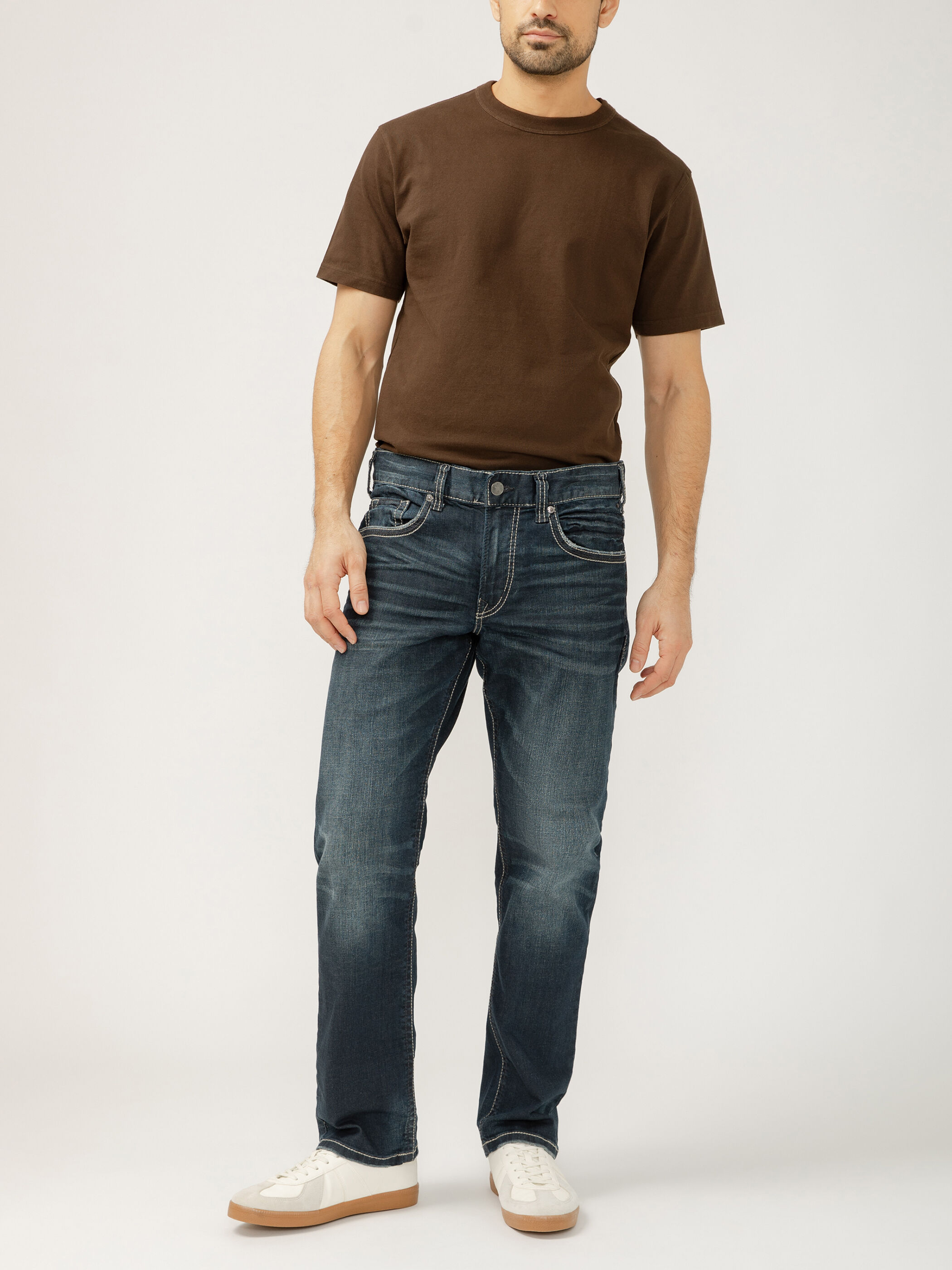 Buy Eddie Athletic Fit Tapered Leg Jeans for USD 99.00