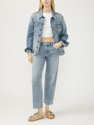 Western Relaxed Straight Leg Jeans