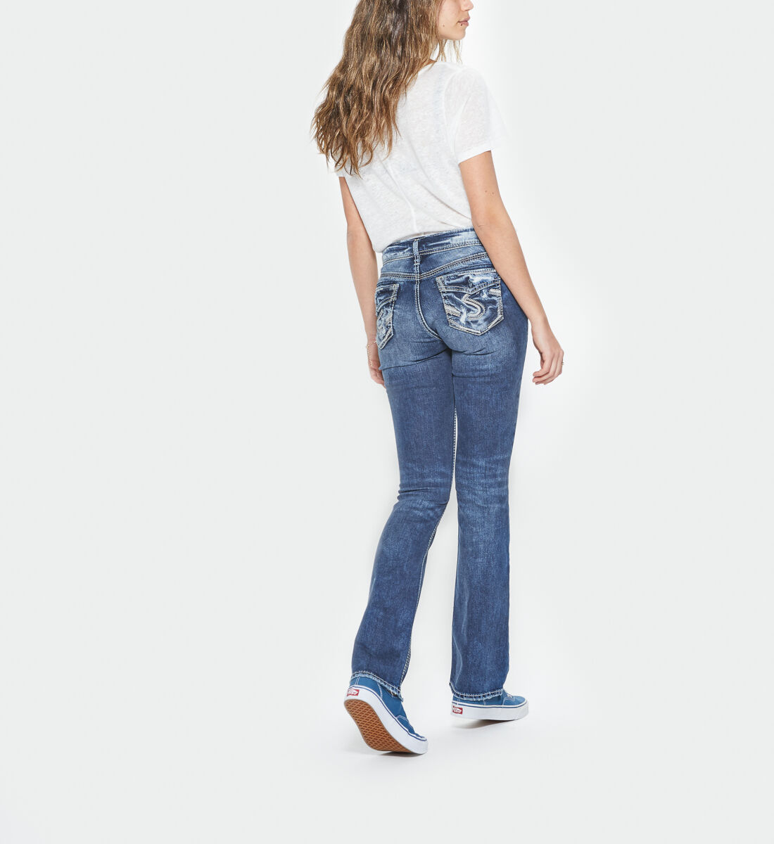 Silver jeans elyse slim boot top