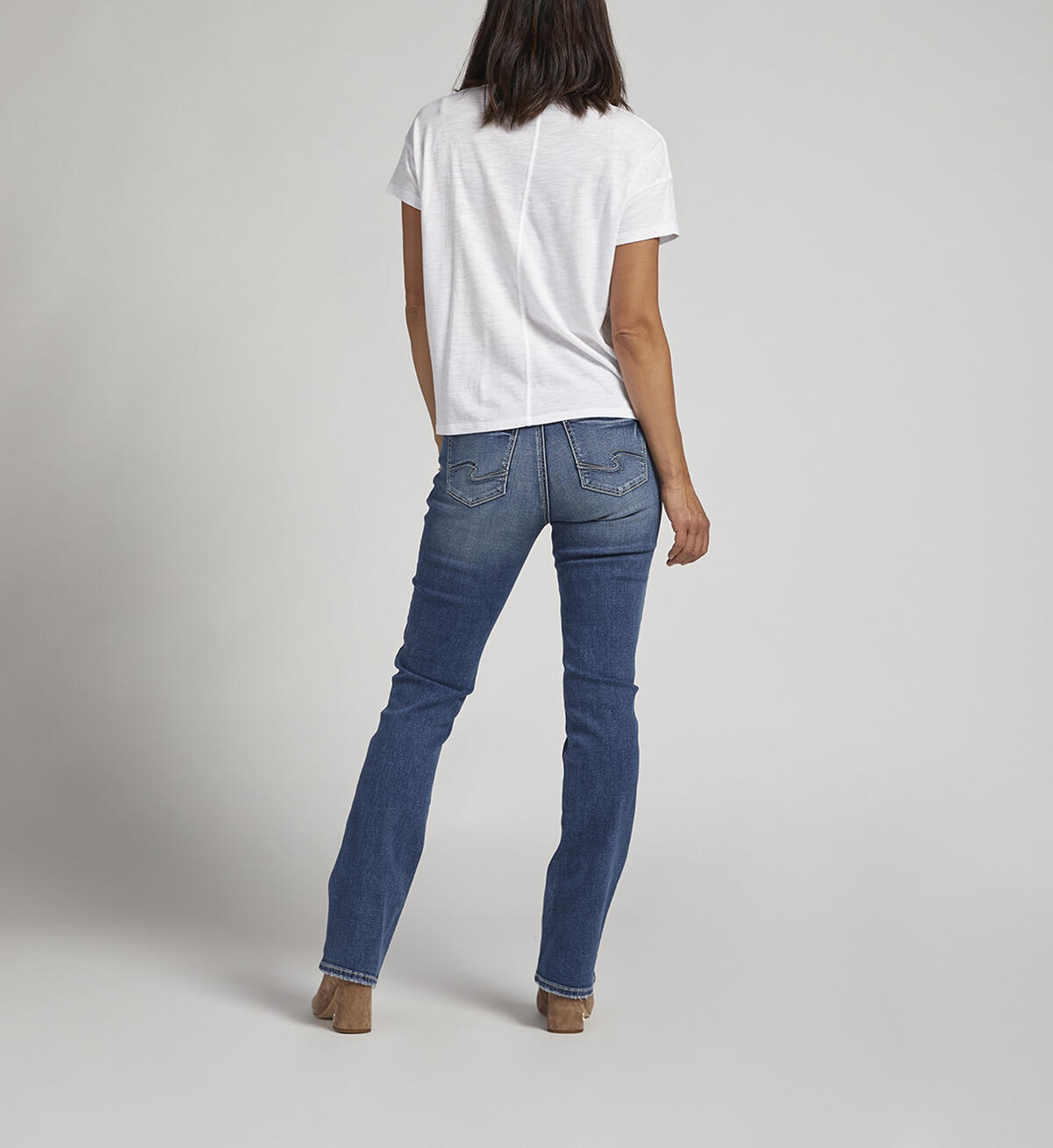 Elyse Mid Rise Slim Bootcut Jeans, Indigo, hi-res image number 1