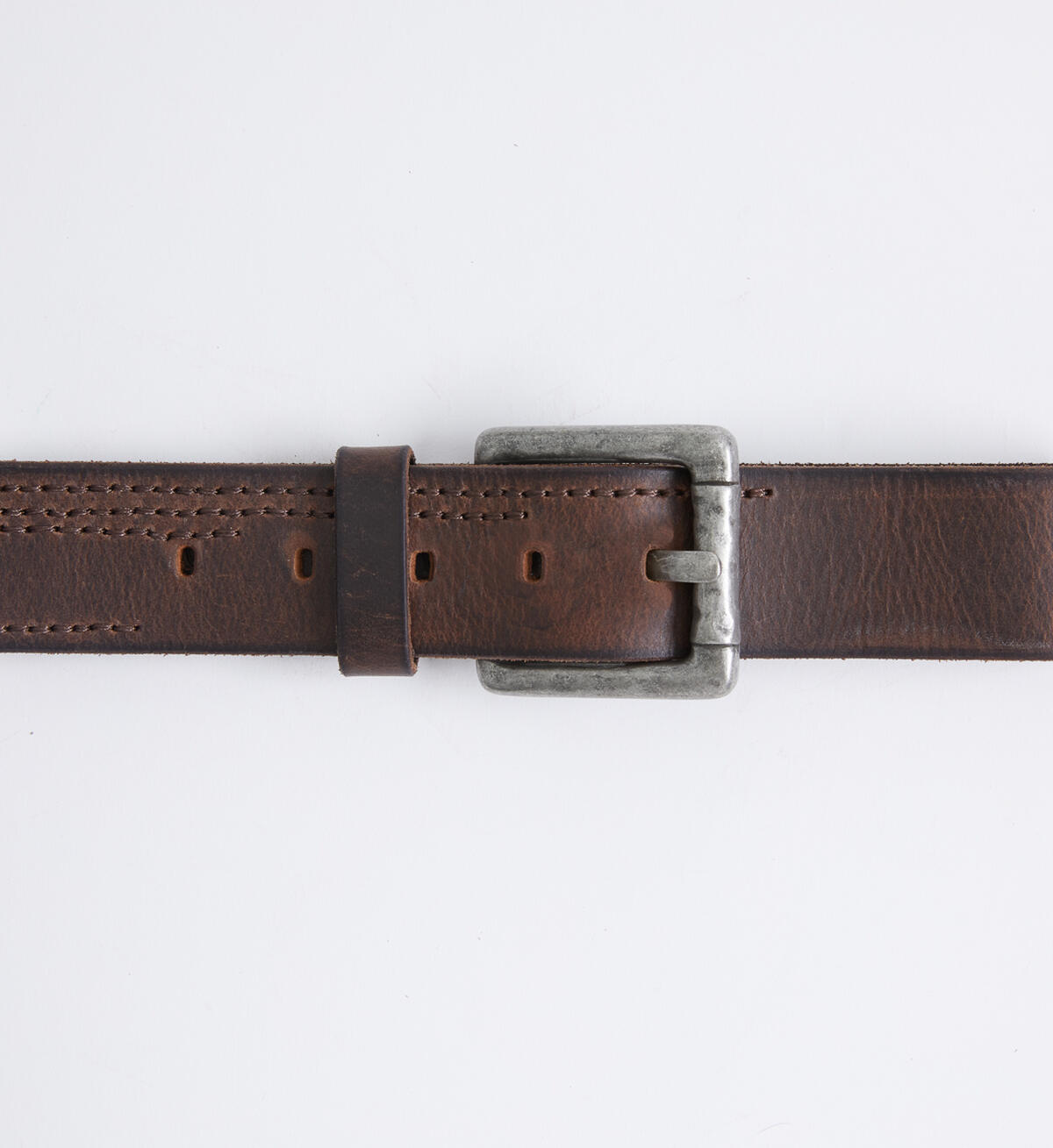 Stitched Leather Mens Belt, , hi-res image number 2
