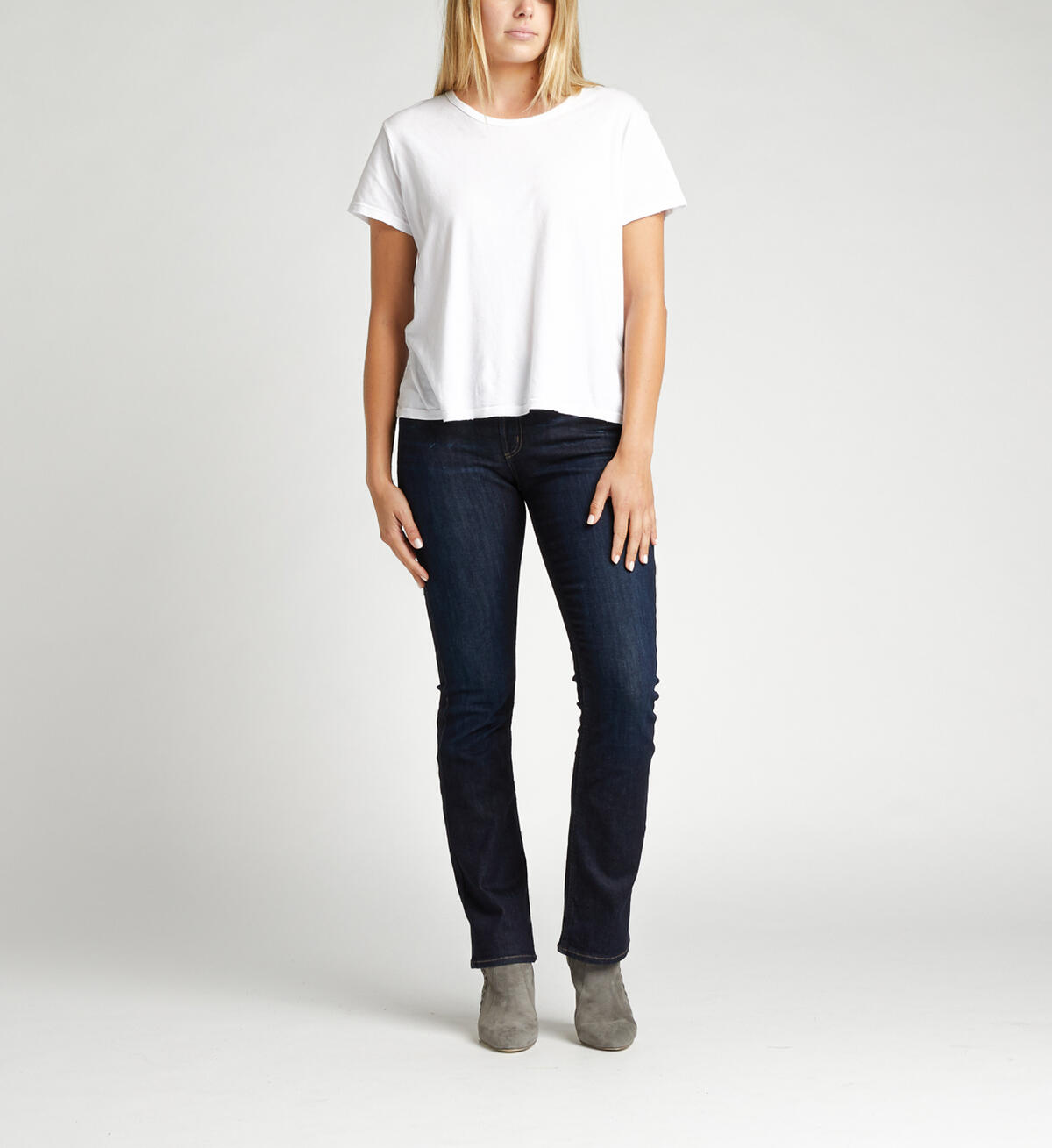 Elyse Mid Rise Slim Bootcut Jeans, , hi-res image number 3