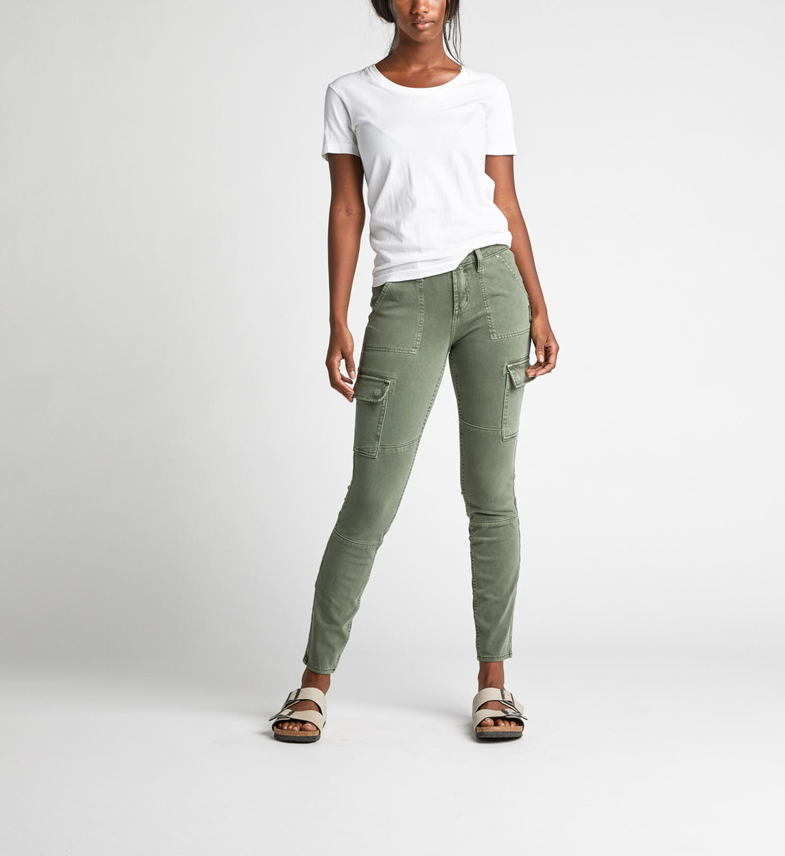 Buy Mid-Rise Skinny Cargo Jeans for USD 79.00 | Silver Jeans US New