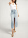 Front-Slit Midi Jean Skirt, , hi-res image number 0
