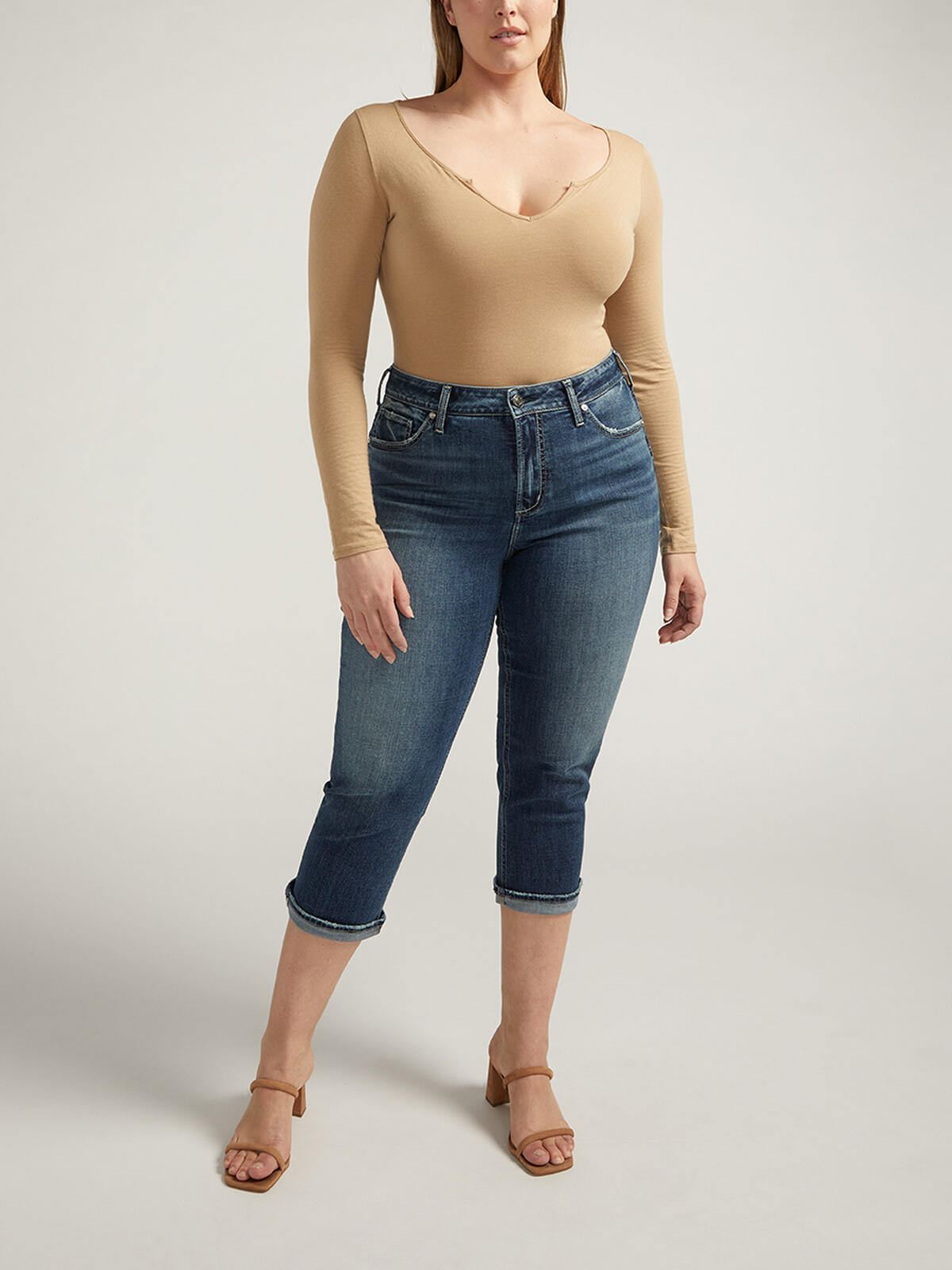 Avery High Rise Capris Plus Size, , hi-res image number 0