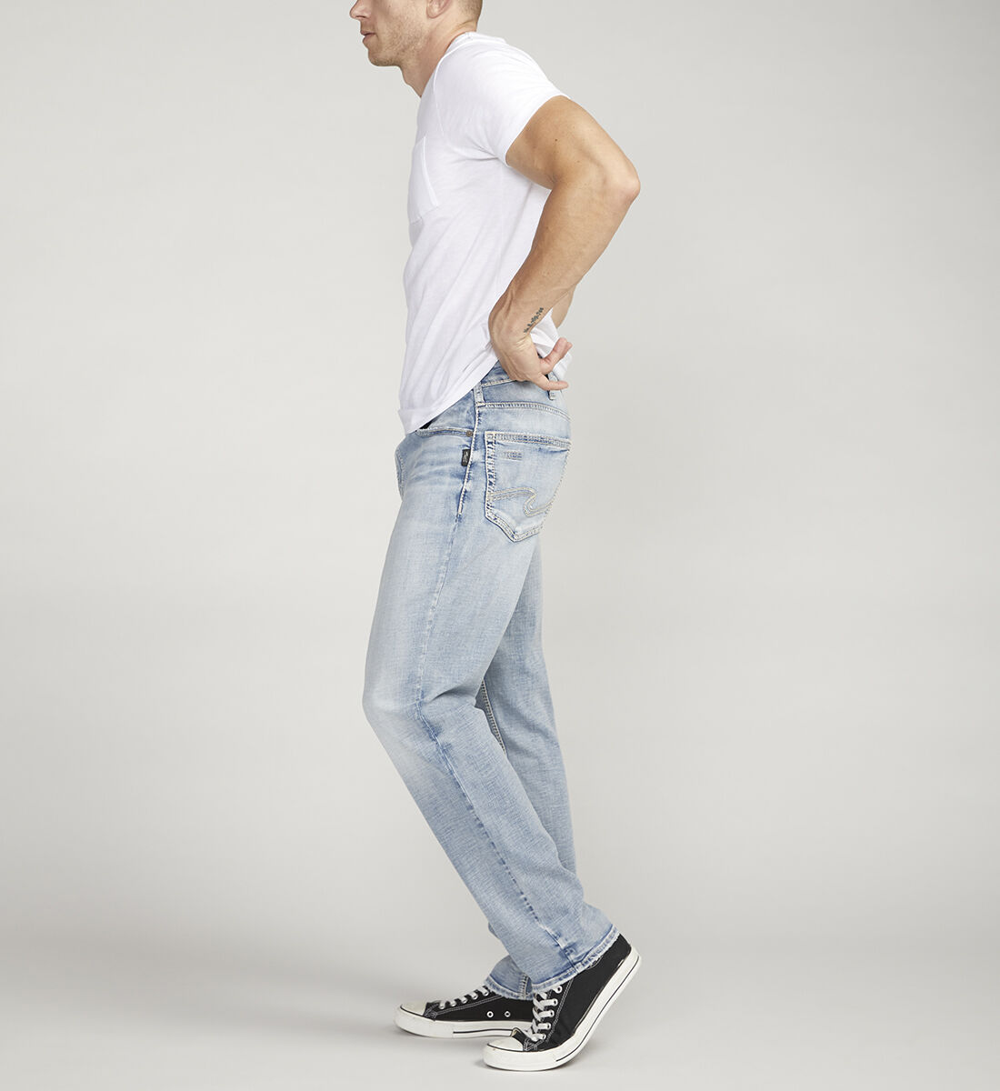 Athletic fit hot sale tapered jeans
