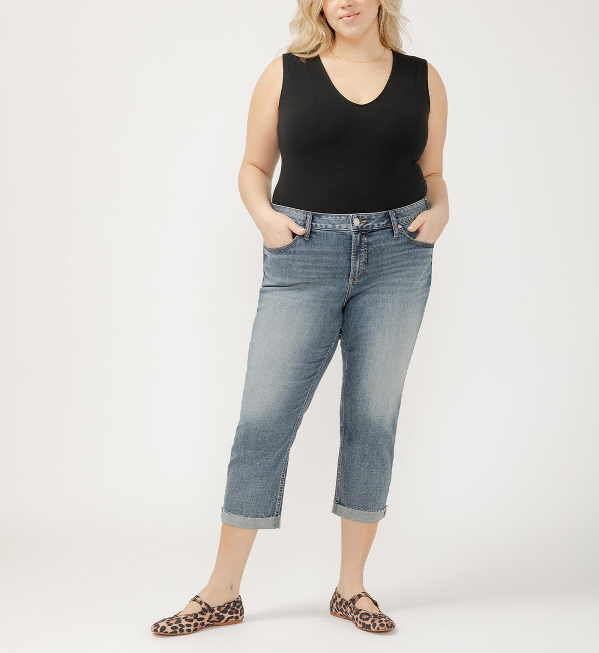 Elyse Mid Rise Capri, , hi-res image number 0