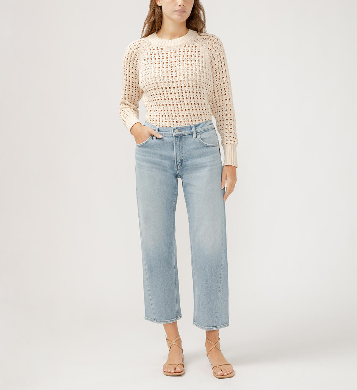 Mid Rise Relaxed Straight Leg Jeans, , hi-res image number 0