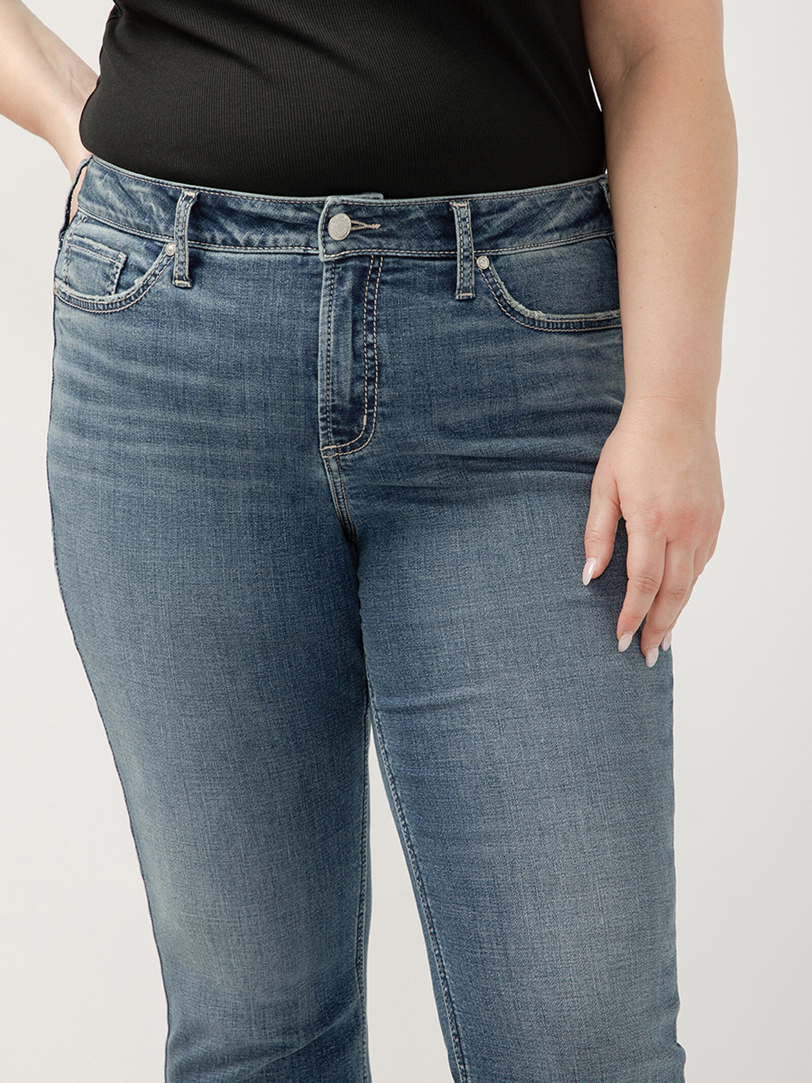 Buy Suki Mid Rise Slim Bootcut Jeans Plus Size for USD