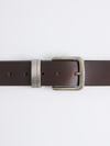 Classic Leather Men's Belt, Dark Brown, hi-res image number 2