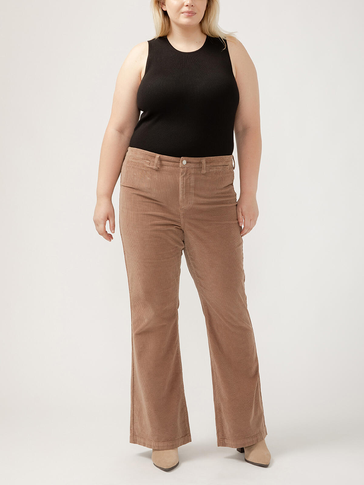 Isbister High Rise Flare Leg Corduroy Pant Plus Size, , hi-res image number 0