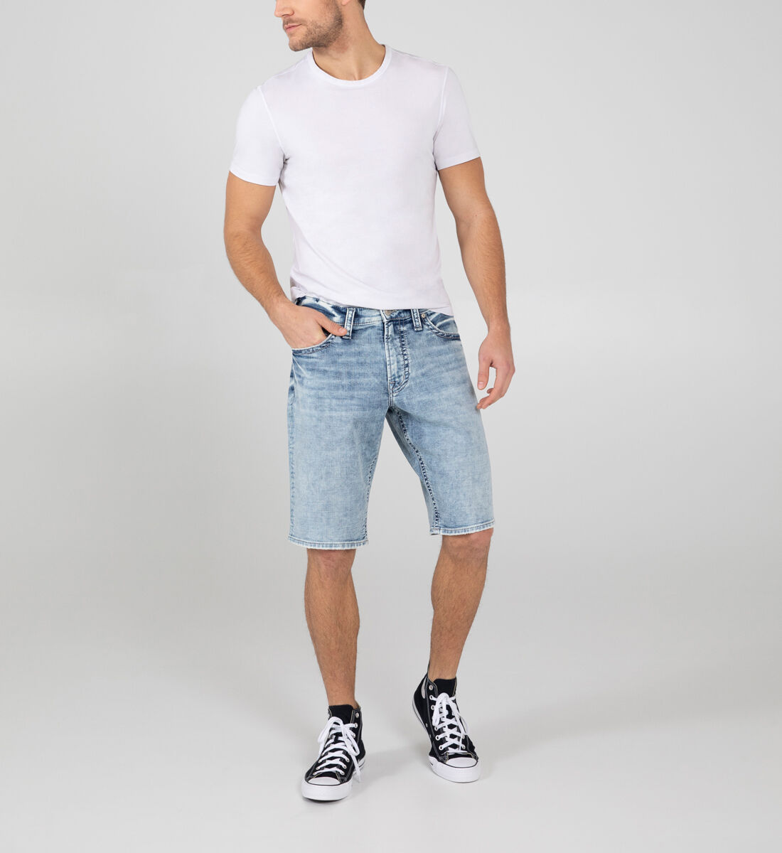 mens denim shorts