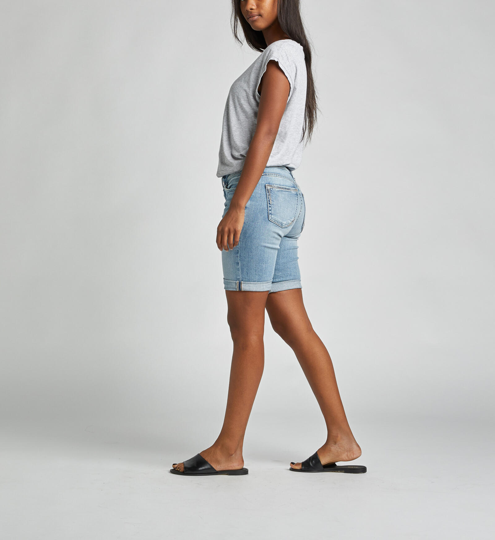 Buy Suki Mid Rise Bermuda Short for USD 59.00 | Silver Jeans US New