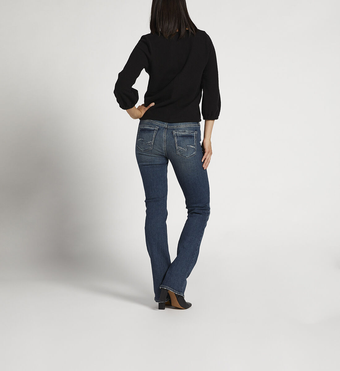 Silver curvy jeans sales