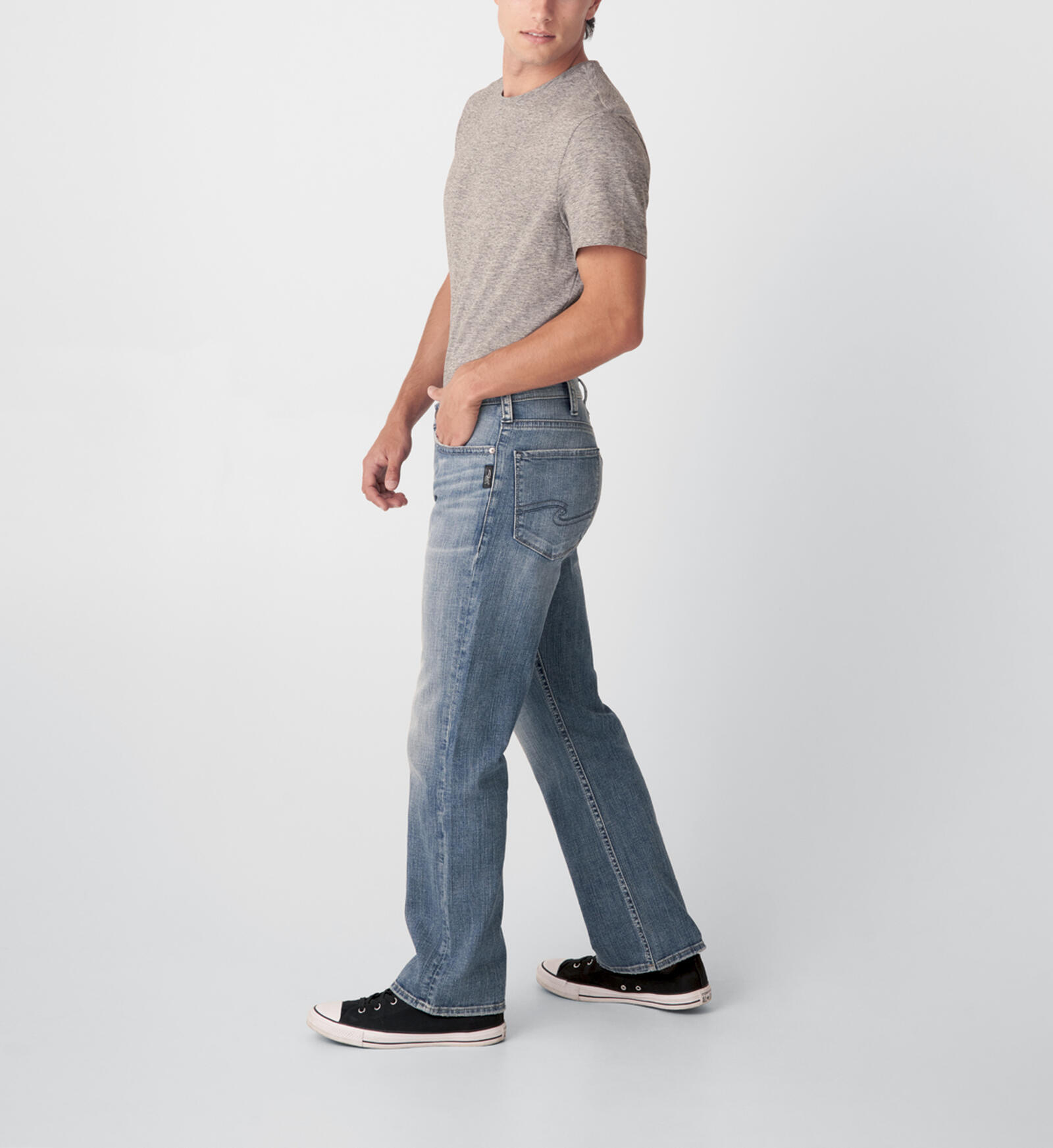 Buy Grayson Easy Fit Straight Leg Jeans for USD 89.00 Silver Jeans US New