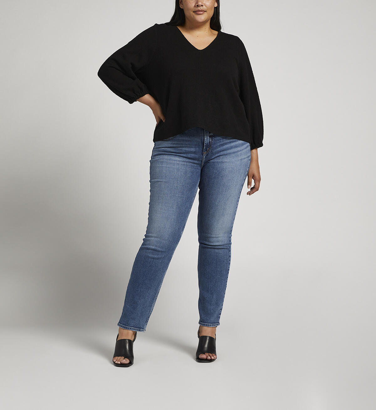 Most Wanted Mid Rise Straight Leg Jeans Plus Size, , hi-res image number 0