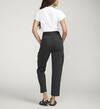 Relaxed Cargo High Rise Tapered Leg Jeans, Black, hi-res image number 1