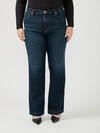 Highly Desirable High Rise Trouser Leg Jeans Plus Size, , hi-res image number 3