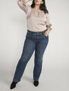 Suki Mid Rise Trouser Leg Jeans Plus Size image number 0