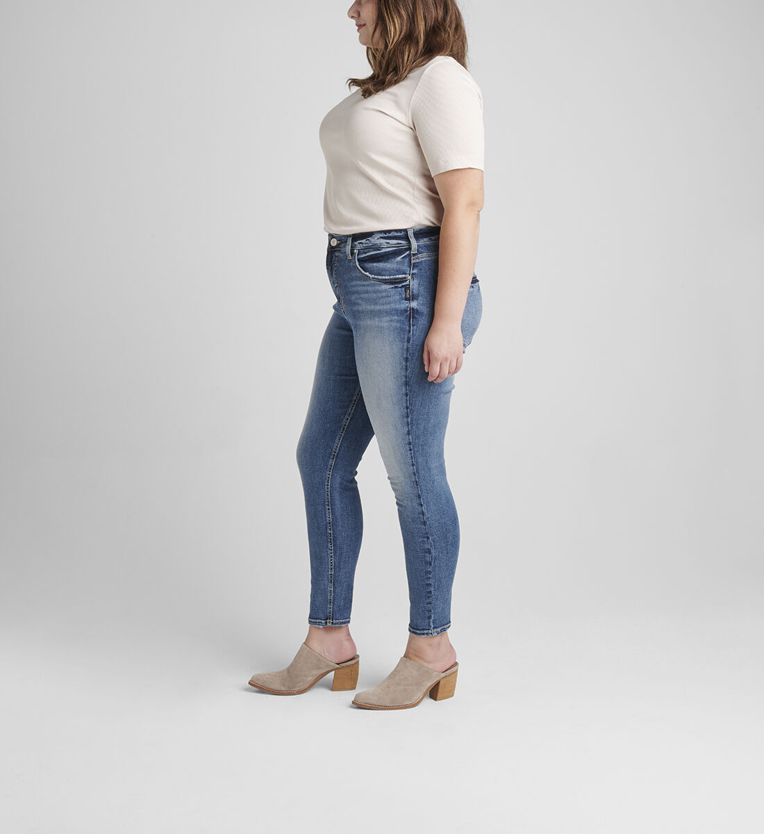 Avery High Rise Skinny Jeans Plus Size Side