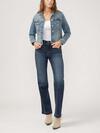 Notched Crop Jean Jacket image number 3