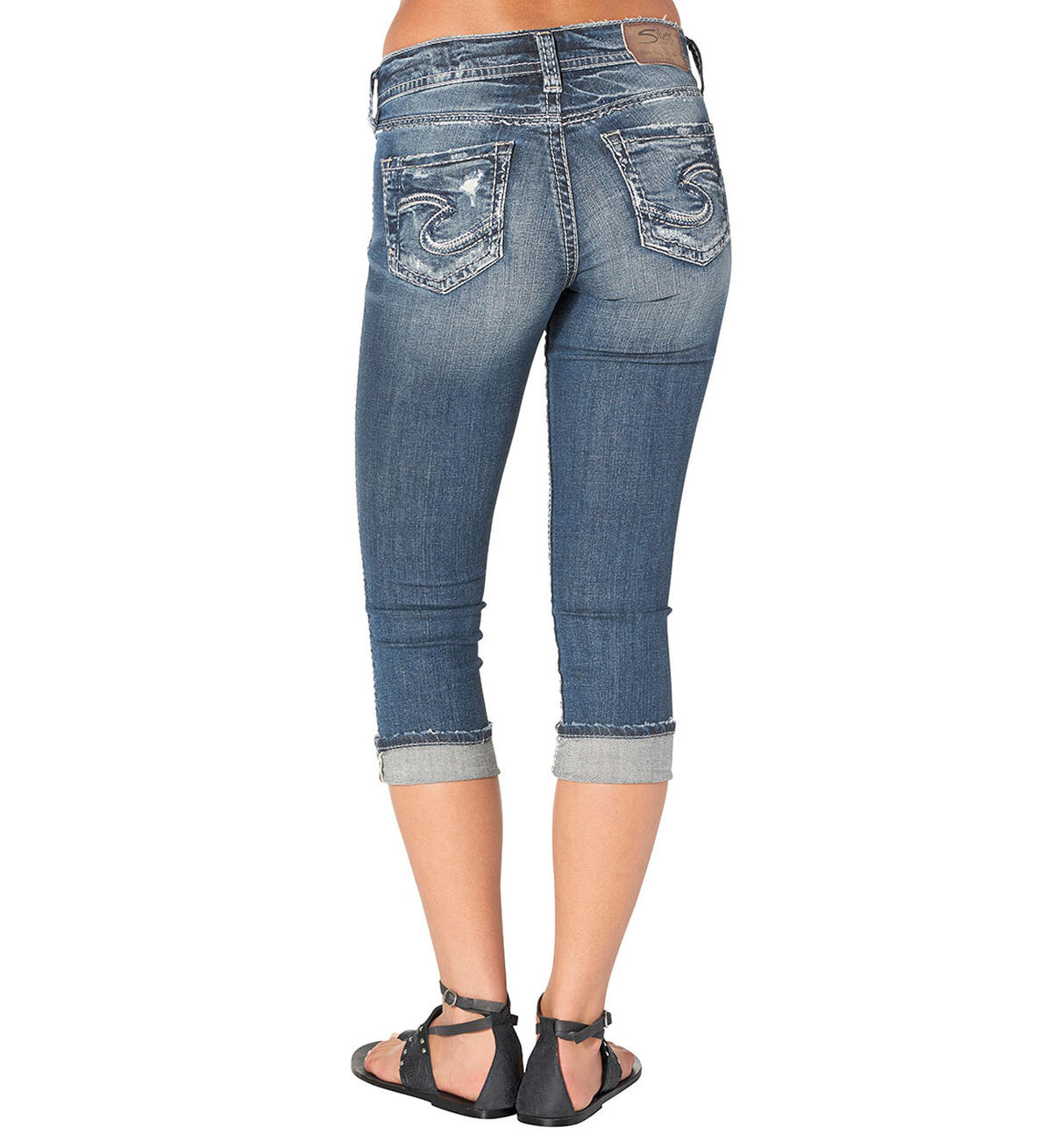 Suki Capri Dark Wash, , hi-res image number 1