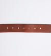 Pebbled Brown Leather Men's Belt, Brown, hi-res image number 1