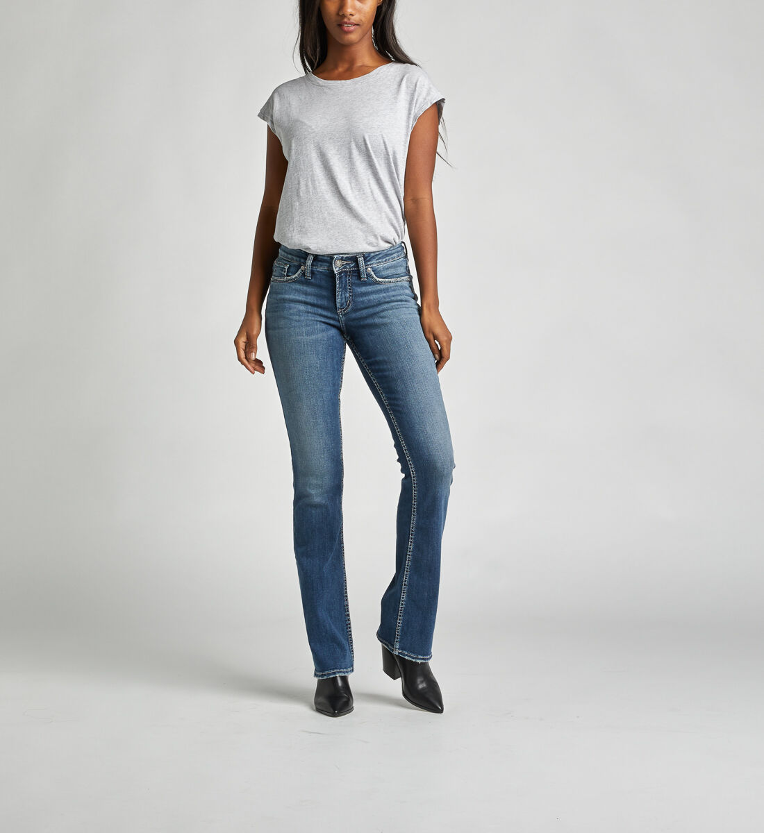 Silver Jeans Mid Rise Suki Surplus Flap Bootcut 24 25 26 27 28 29 30 31 33 34 38 