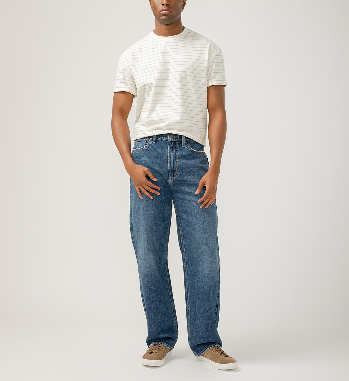 Big Guy Baggy Straight Leg Jeans, , hi-res image number 0