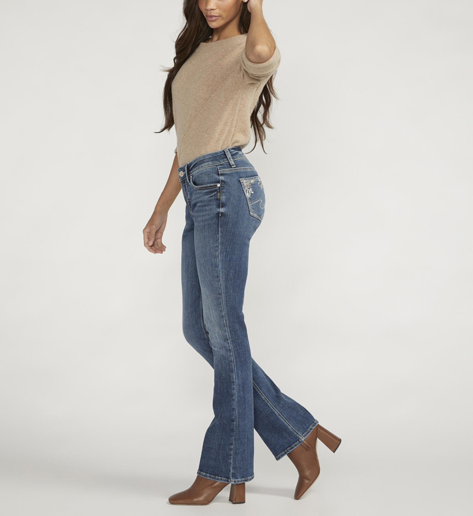 Buy Elyse Mid Rise Bootcut Jeans for USD 94.00