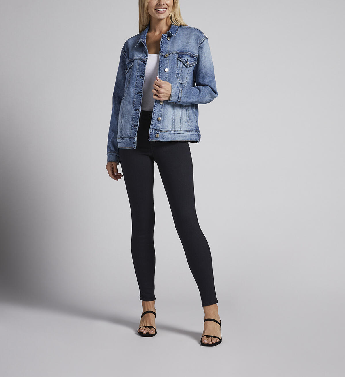 Denim Trucker Jacket, Indigo, hi-res image number 0