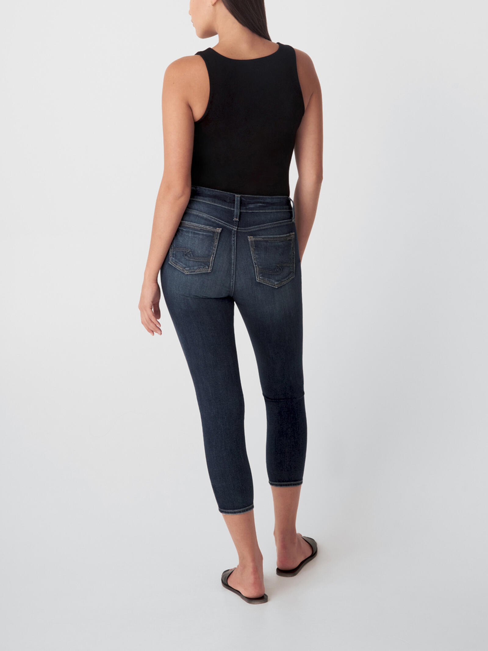Mid Rise Crop Skinny with Fray Hem main image 1