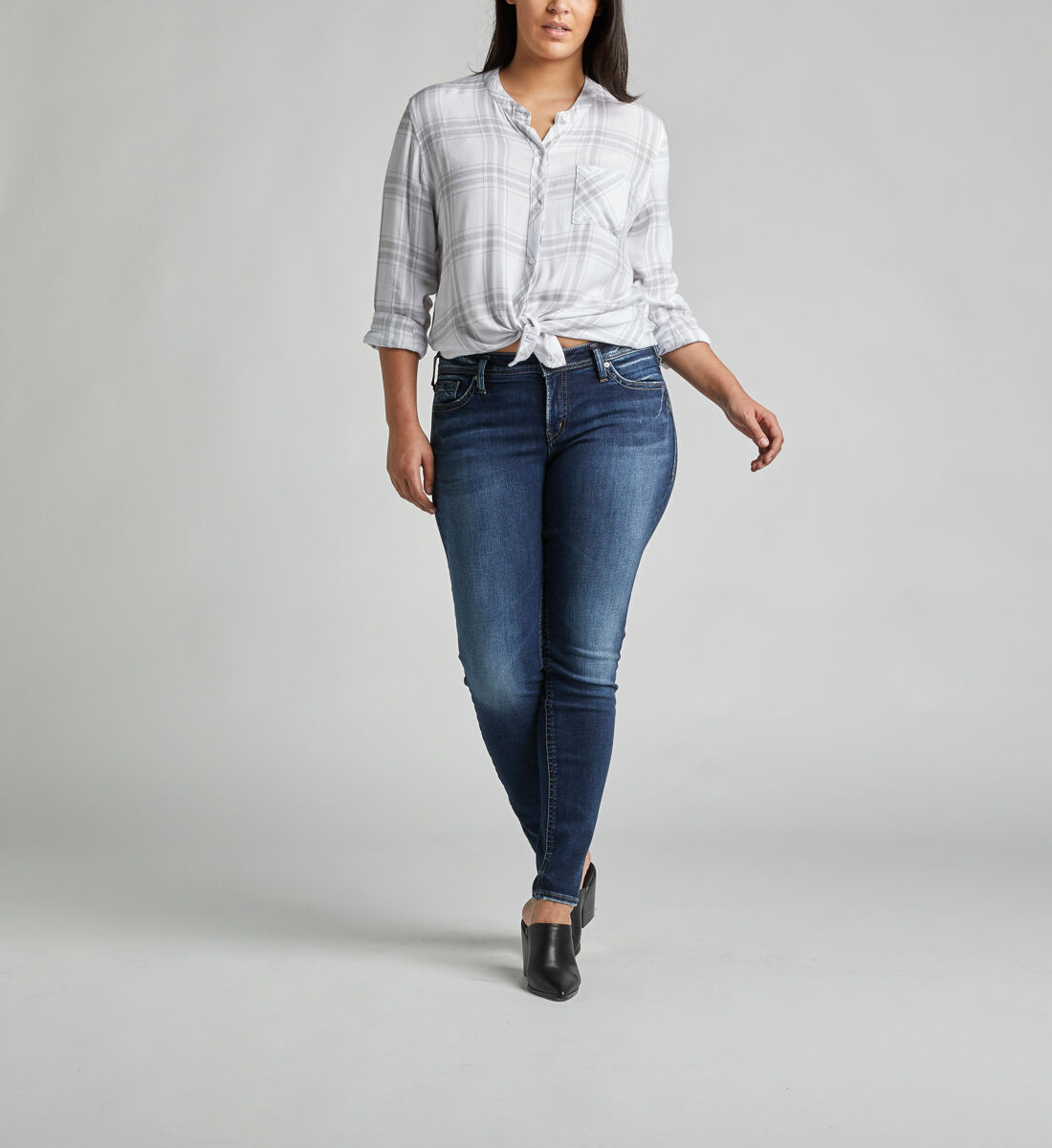 Buy Suki Mid Rise Super Skinny Jeans Plus Size for USD 89.00