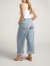 Baggy Mid Rise Wide Leg Cropped Jeans Plus Size, , hi-res image number 1