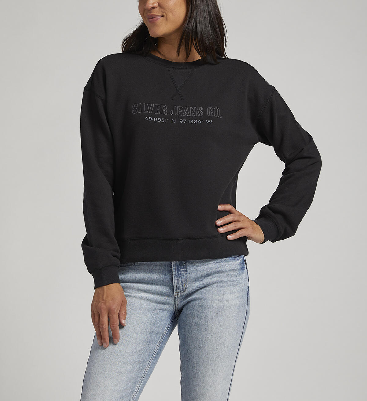 Womens Crewneck Sweatshirt, , hi-res image number 2