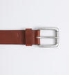 Pebbled Brown Leather Mens Belt, , hi-res image number 0