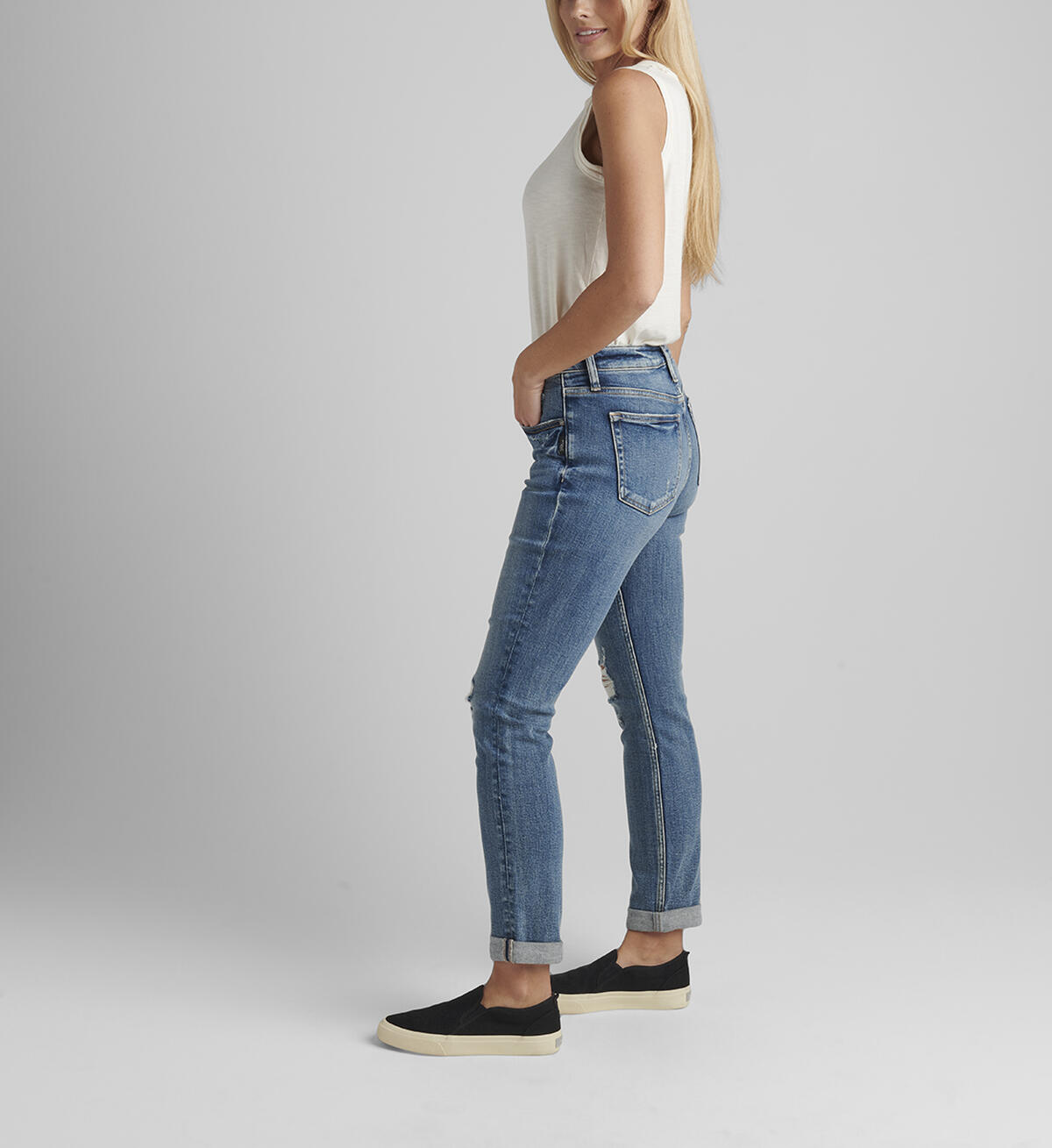 Beau Mid Rise Slim Leg Jeans, , hi-res image number 2